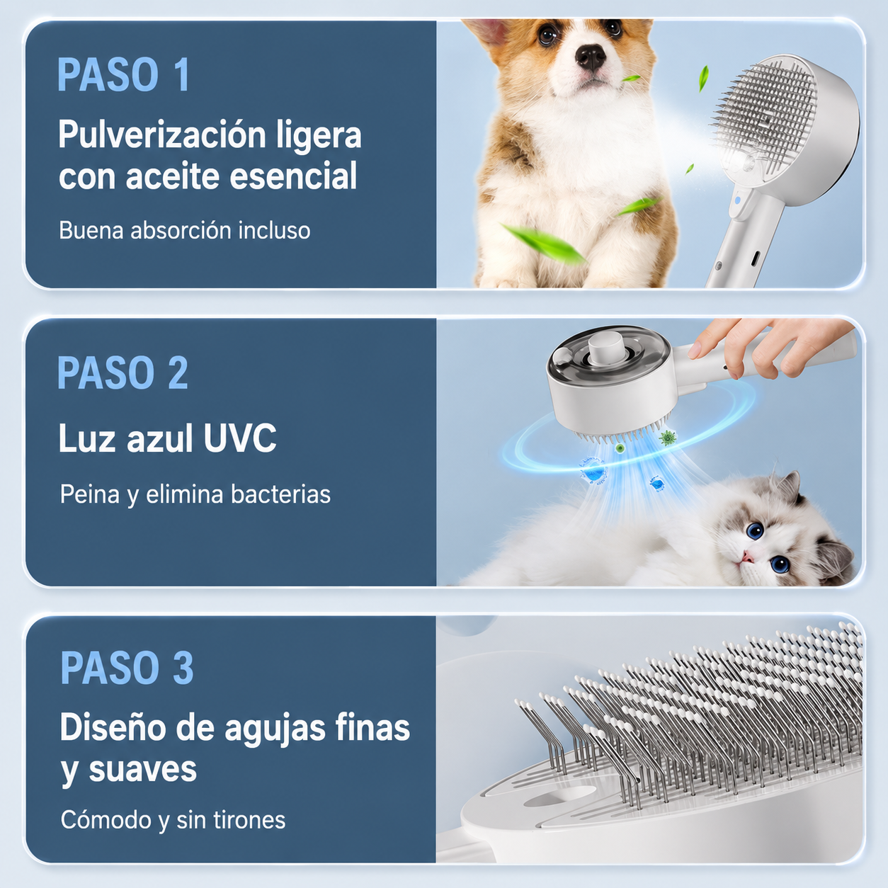 ✨ SteamPaws™ – El cepillo viral que convierte el cuidado de tu mascota en un momento de relax 🐾