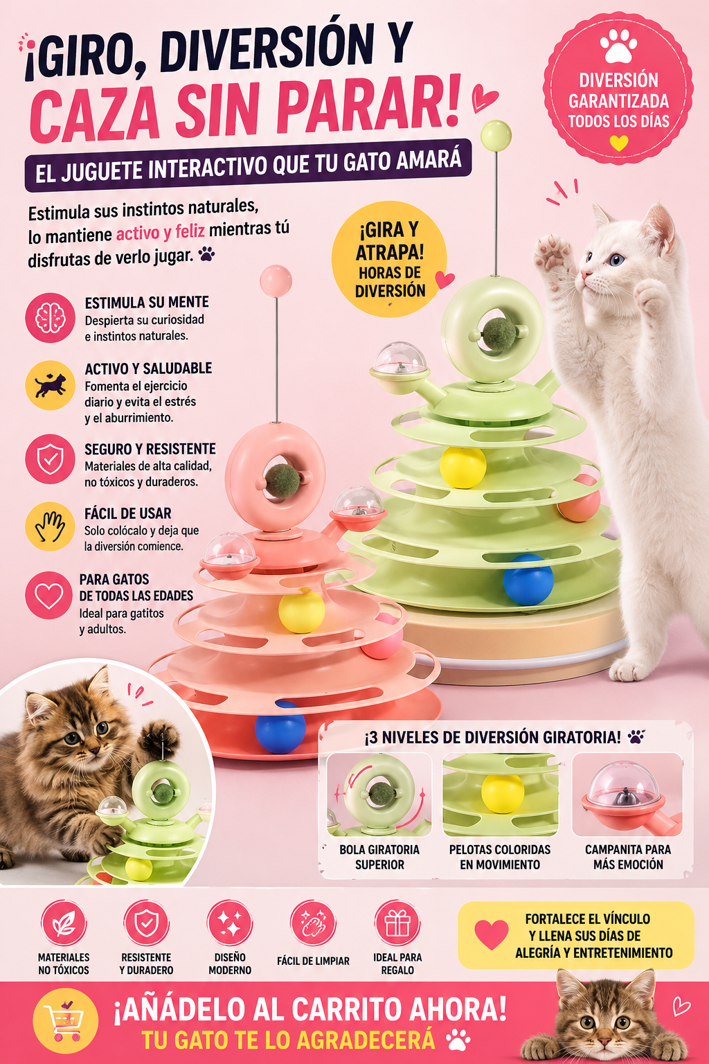 💖 Juguete Interactivo para gatos