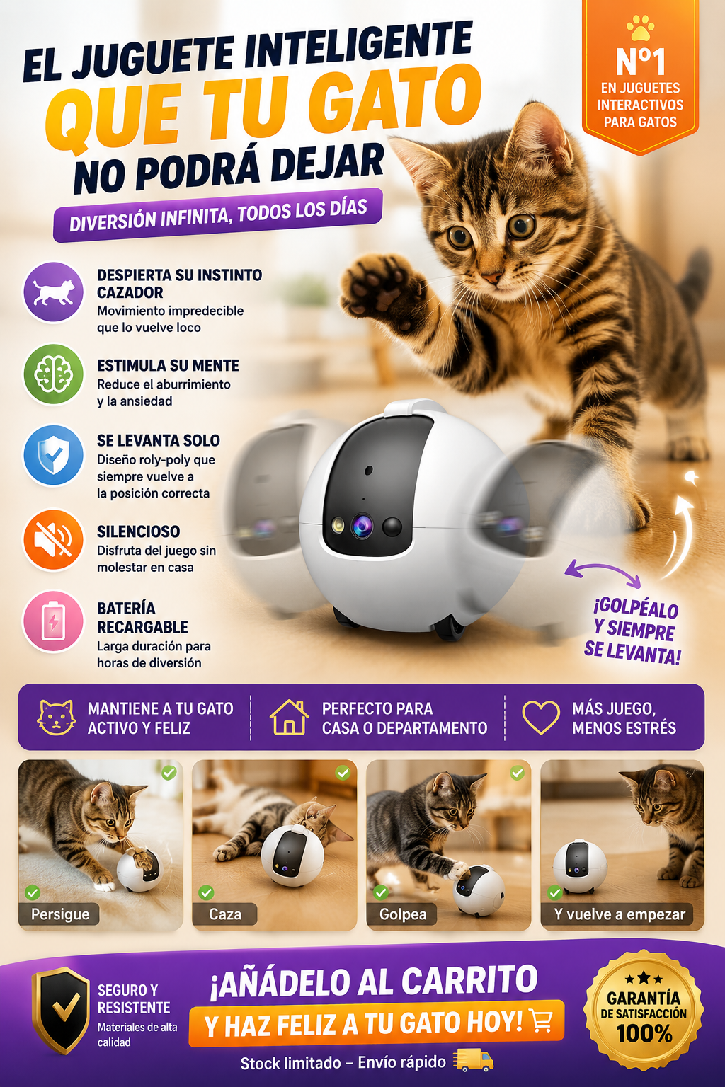 Juguete 🎯 interactivo inteligente con IA para mascotas