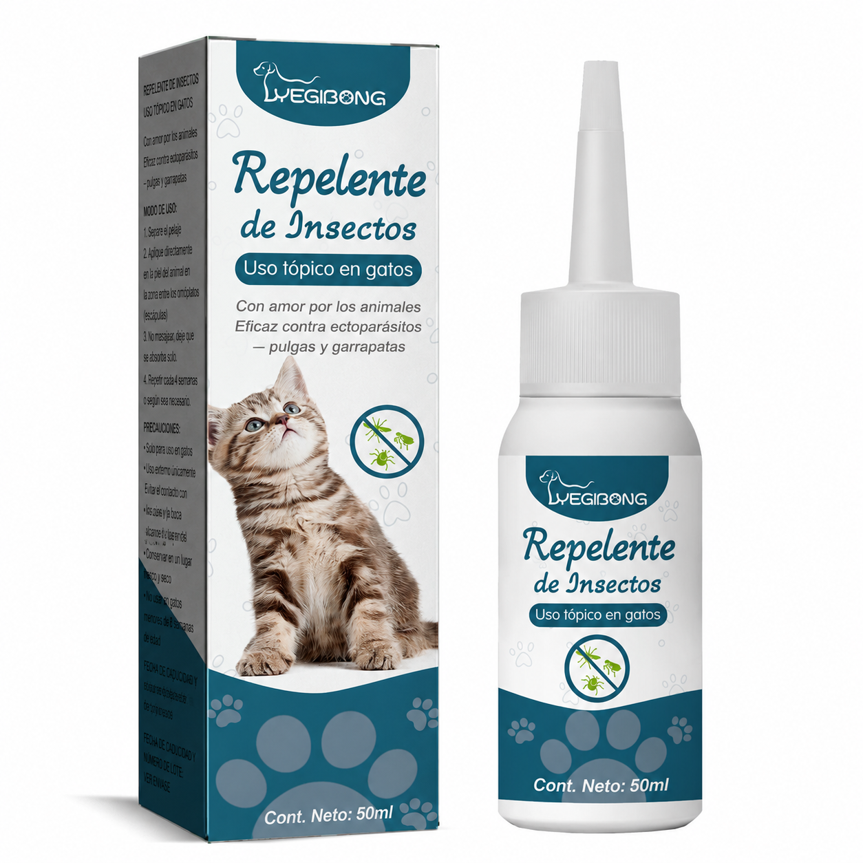 Agente antipulgas y antigarrapatas para gatos🐱